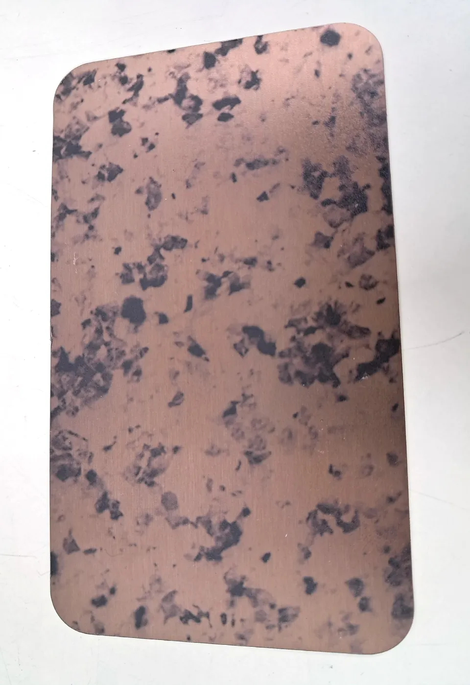 Antique Rose Gold Speckled stainless steel sheet