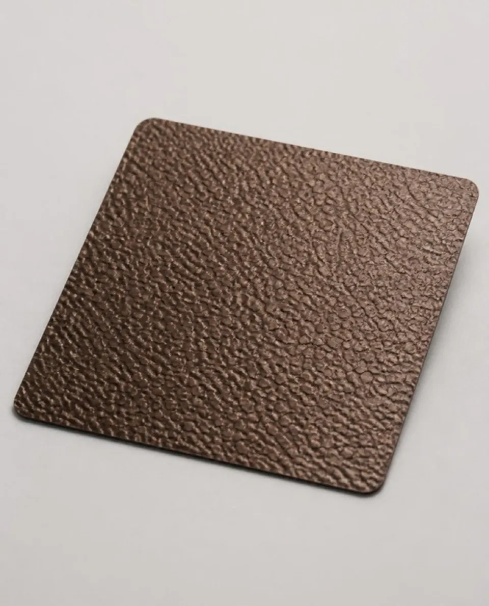 Embossed stainless steel finish