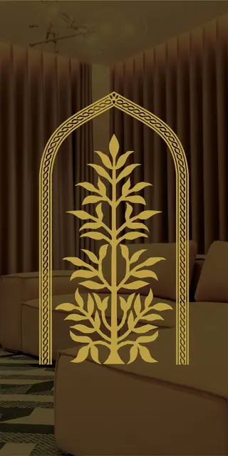 Etched stainless steel design No. 431, gold preview