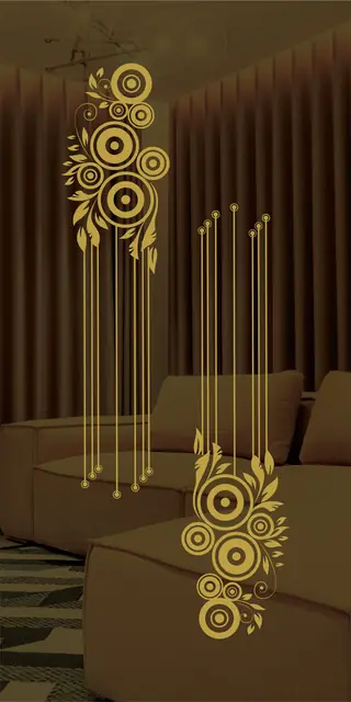 Etched stainless steel design No. 435, gold preview