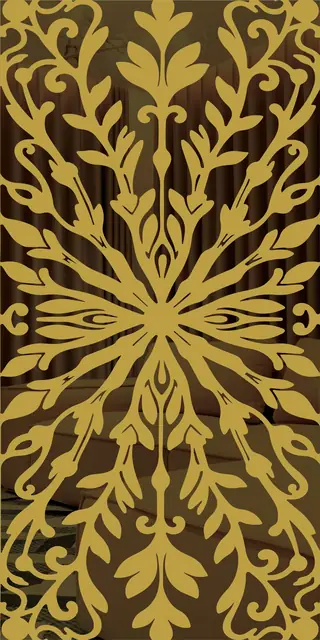 Etched stainless steel design No. 467, gold preview