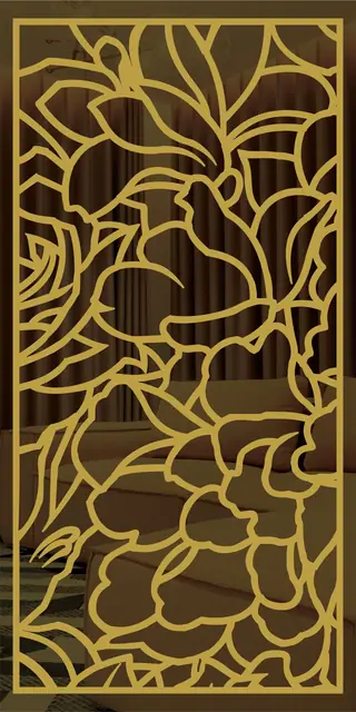 Etched stainless steel design No. 480, gold preview