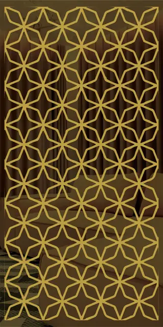 Etched stainless steel design No. 485, gold preview